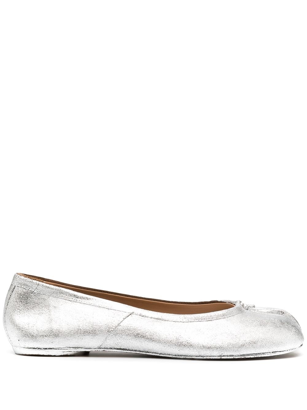 metallic tabi ballet shoes - 1