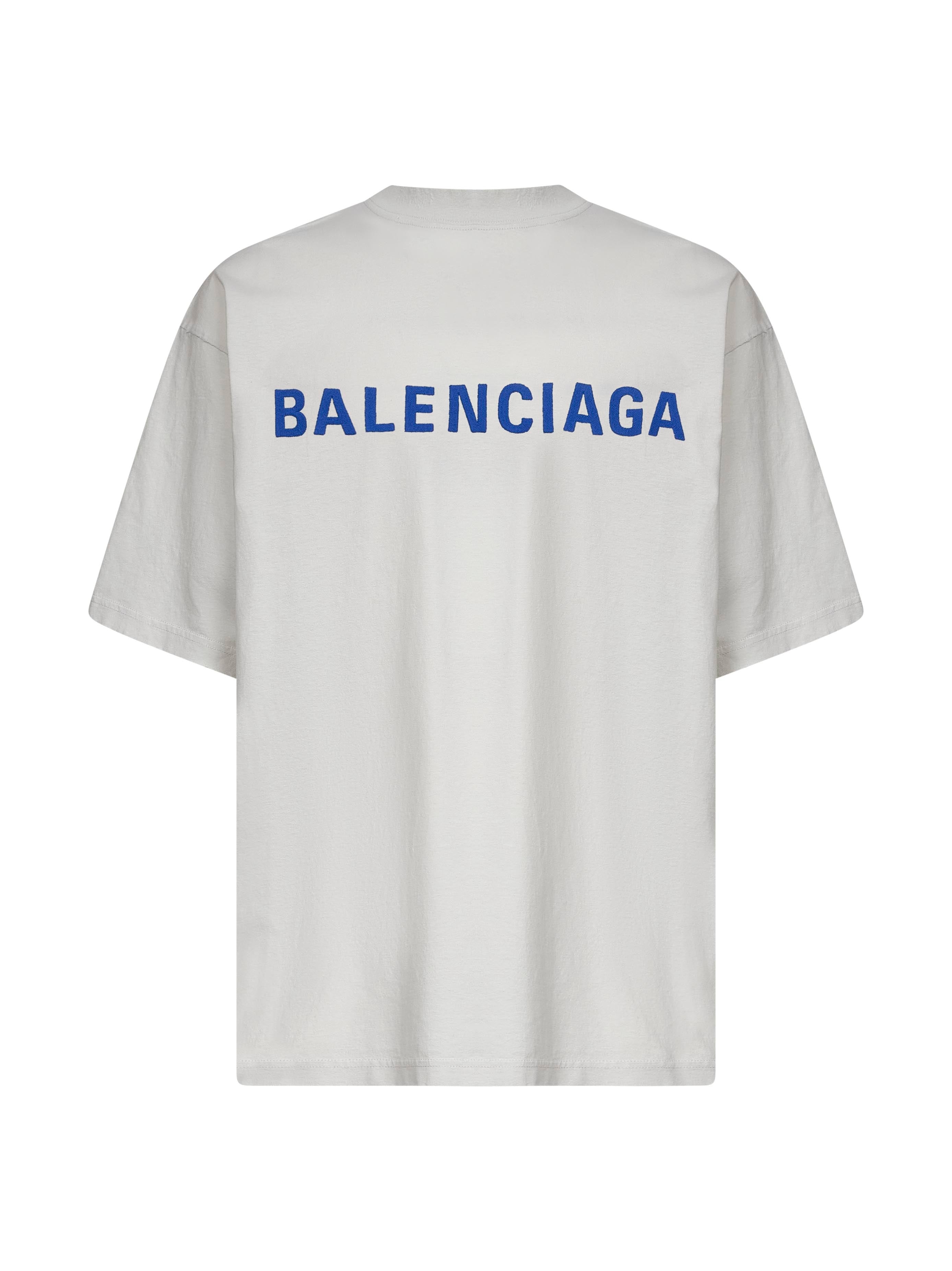 Ivory Balenciaga Back Medium Fit T-Shirt - 2