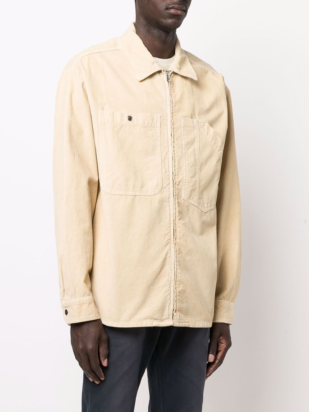 zipped-up corduroy shirt - 3