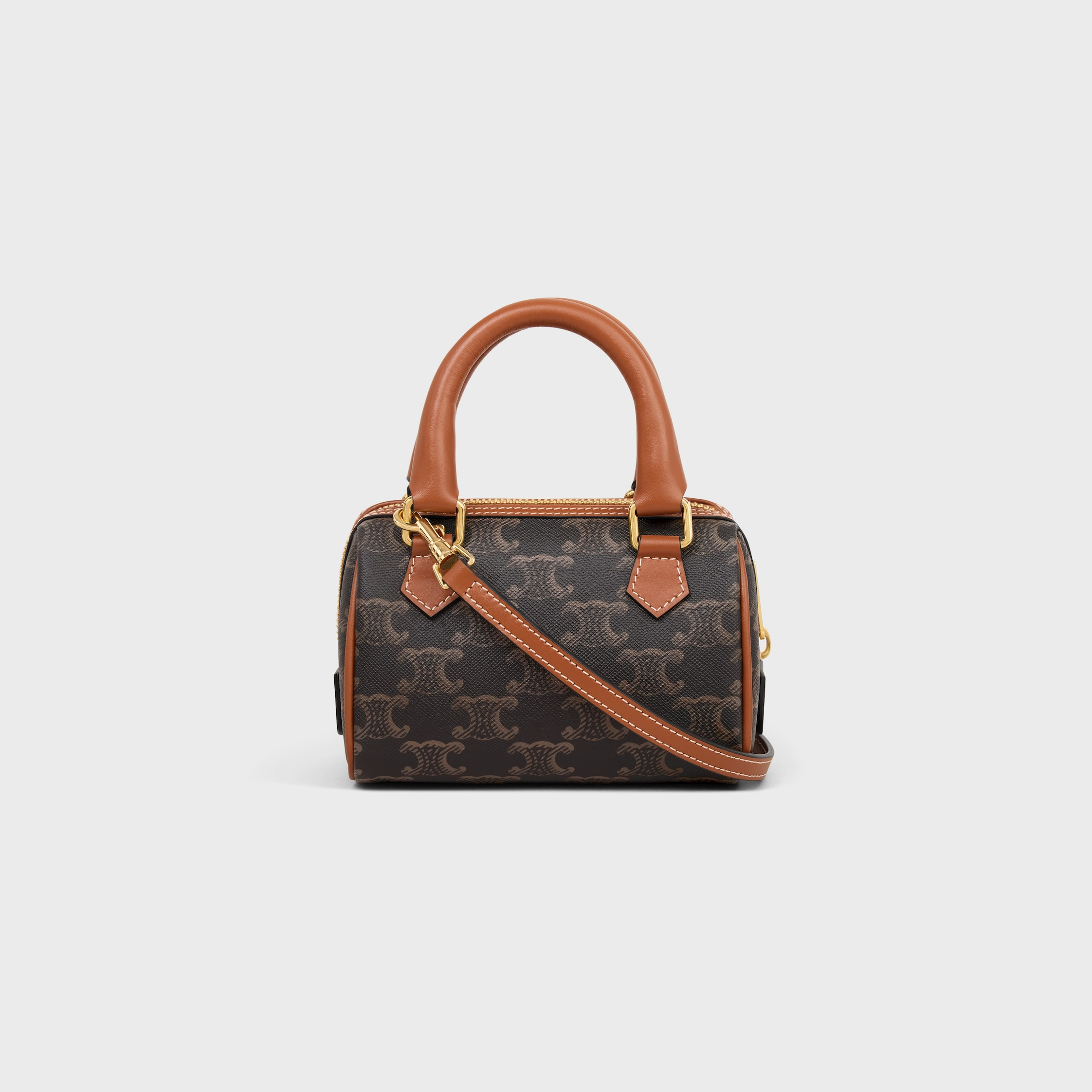 MINI BOSTON IN Triomphe Canvas and calfskin - 3