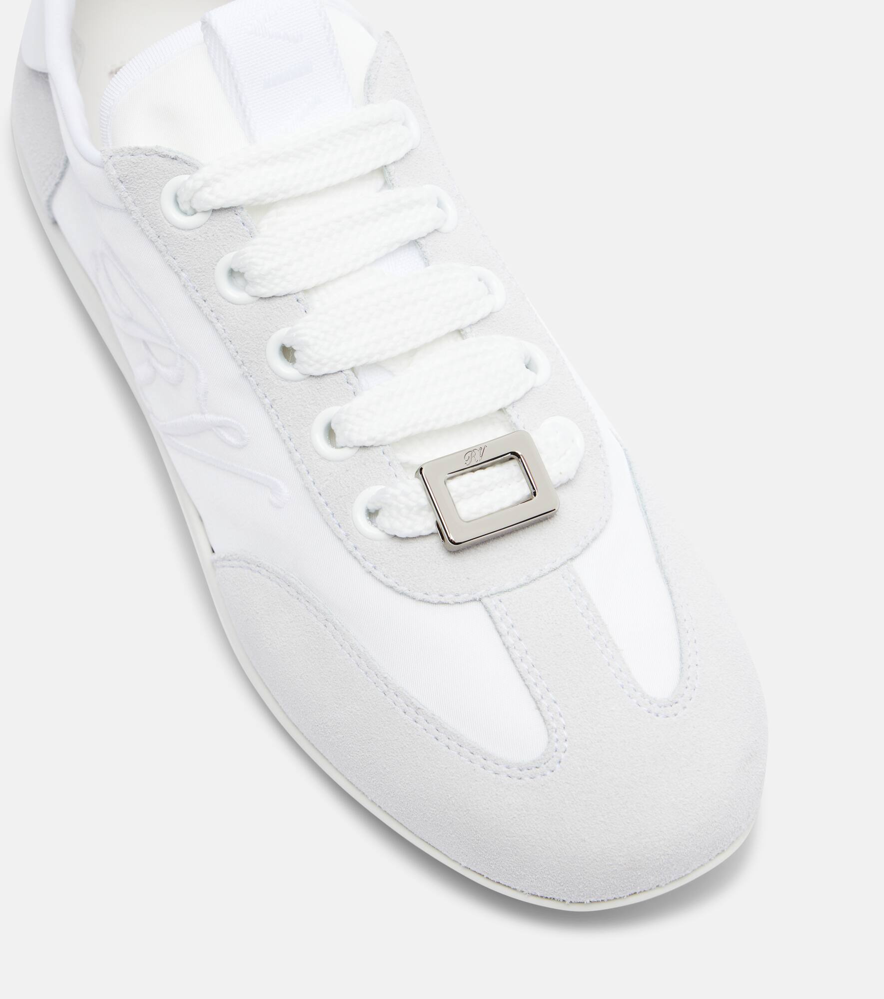 Viv Low suede-trimmed sneakers - 5