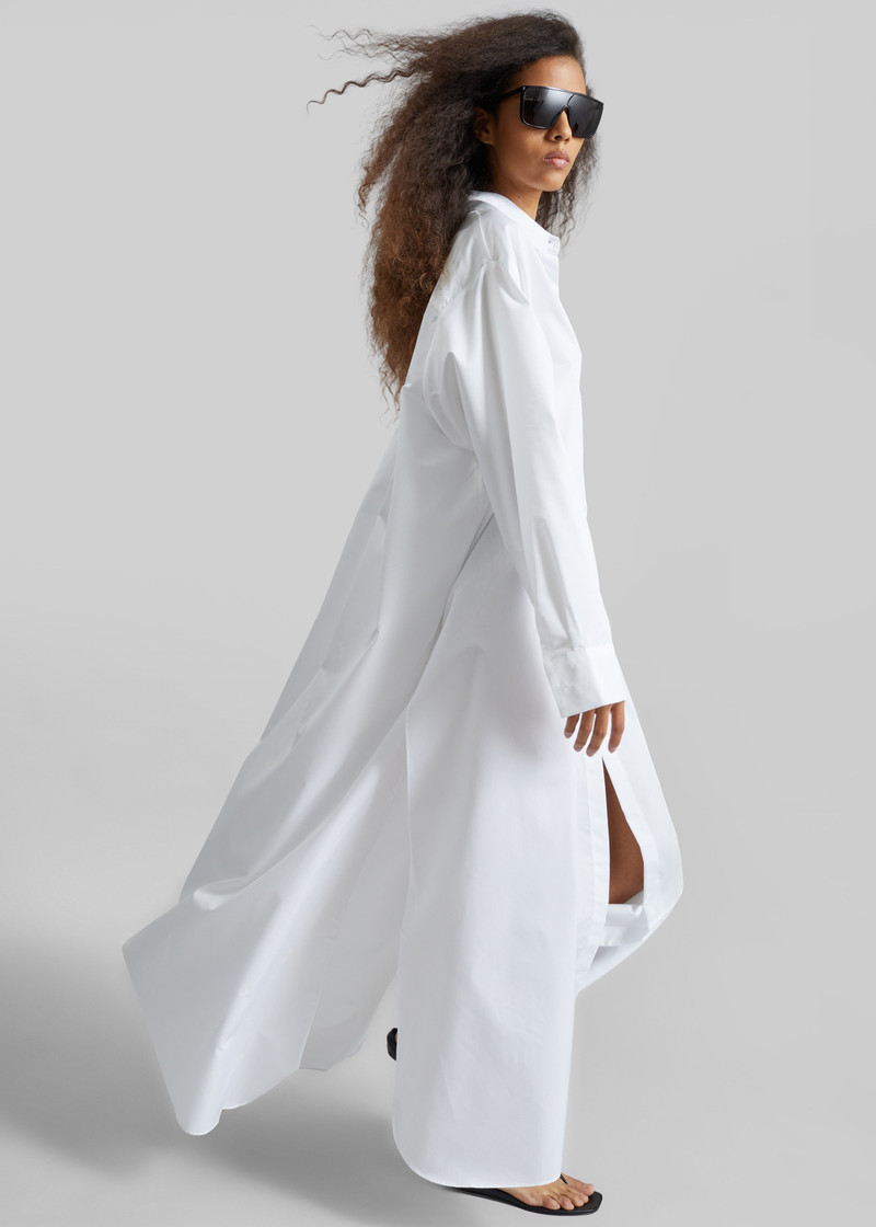 Avery Shirt Dress - White 2