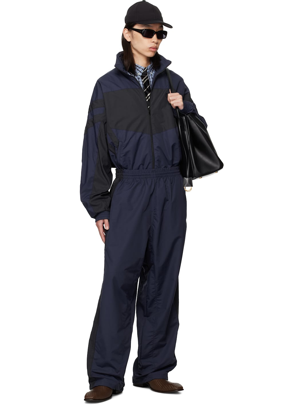 Navy & Black Iconic Tracksuit Track Pants - 4