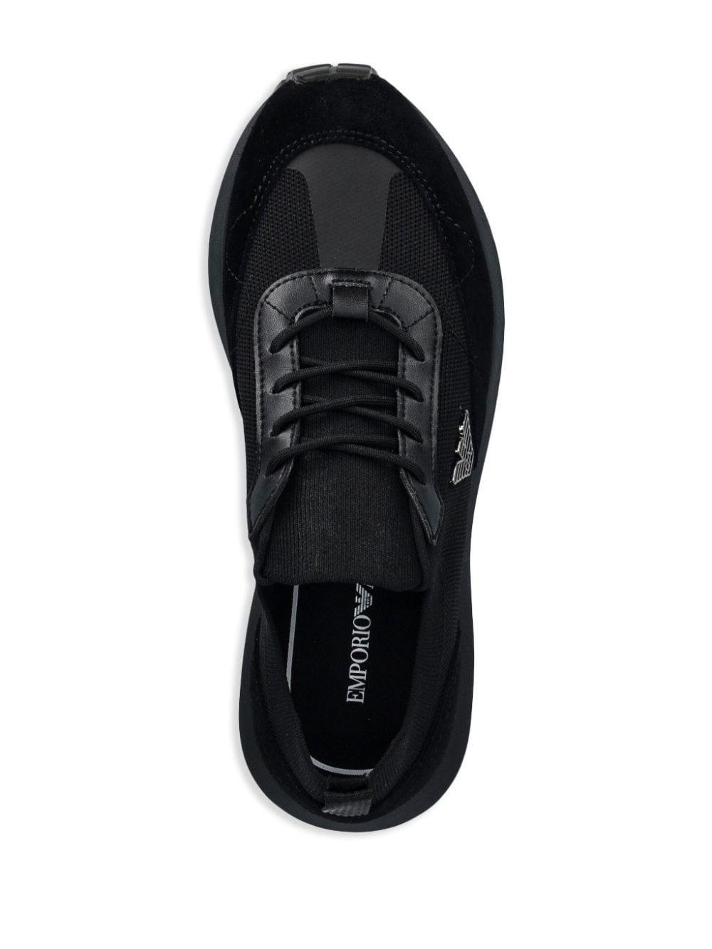 logo-plaque sneakers - 4