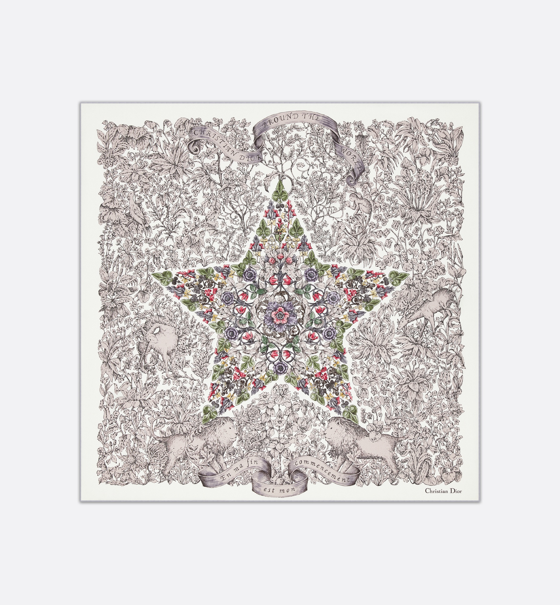 Dior Dior Around the World 90 Square Scarf | REVERSIBLE