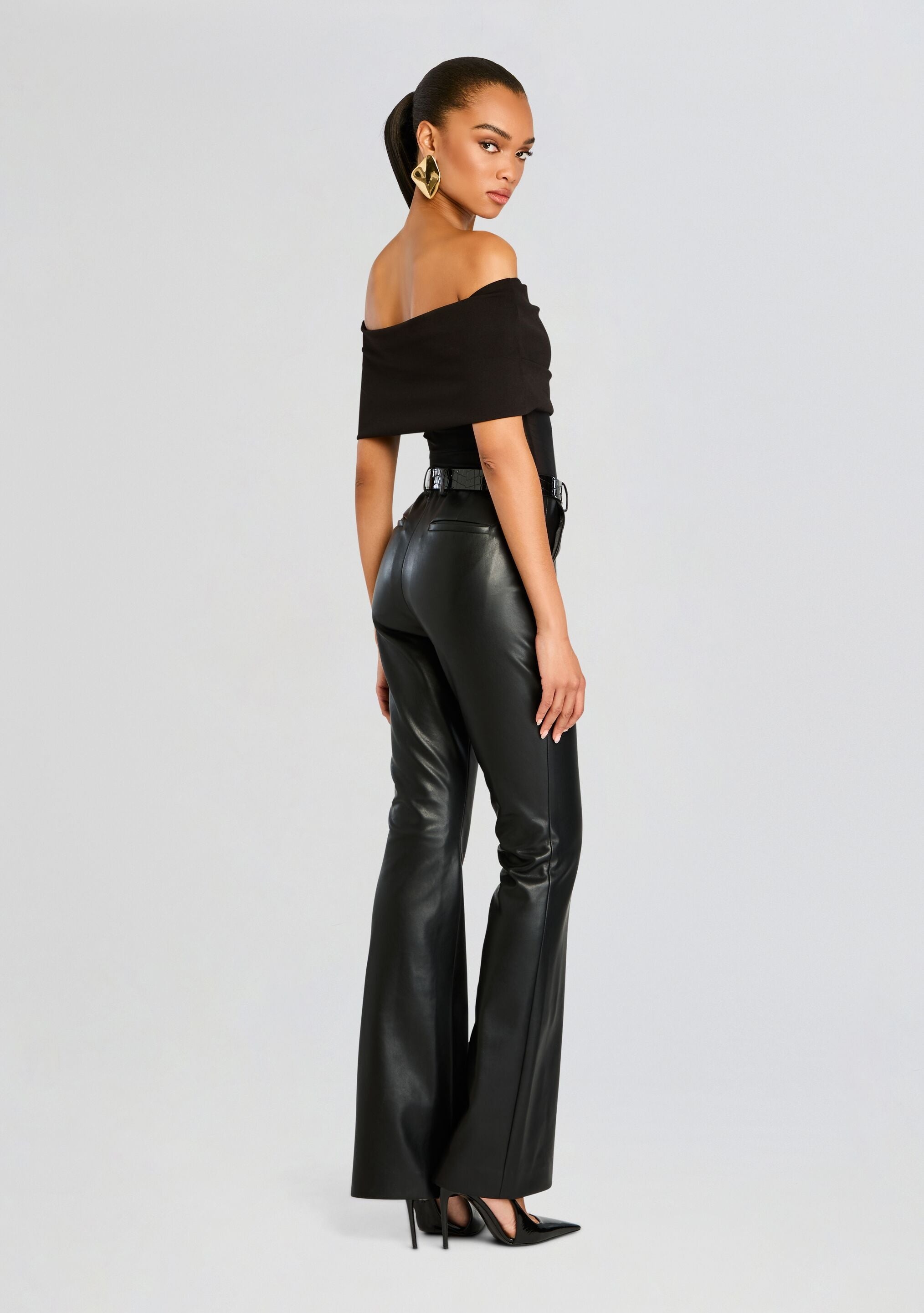 RONJA VEGAN LEATHER TROUSER - 4