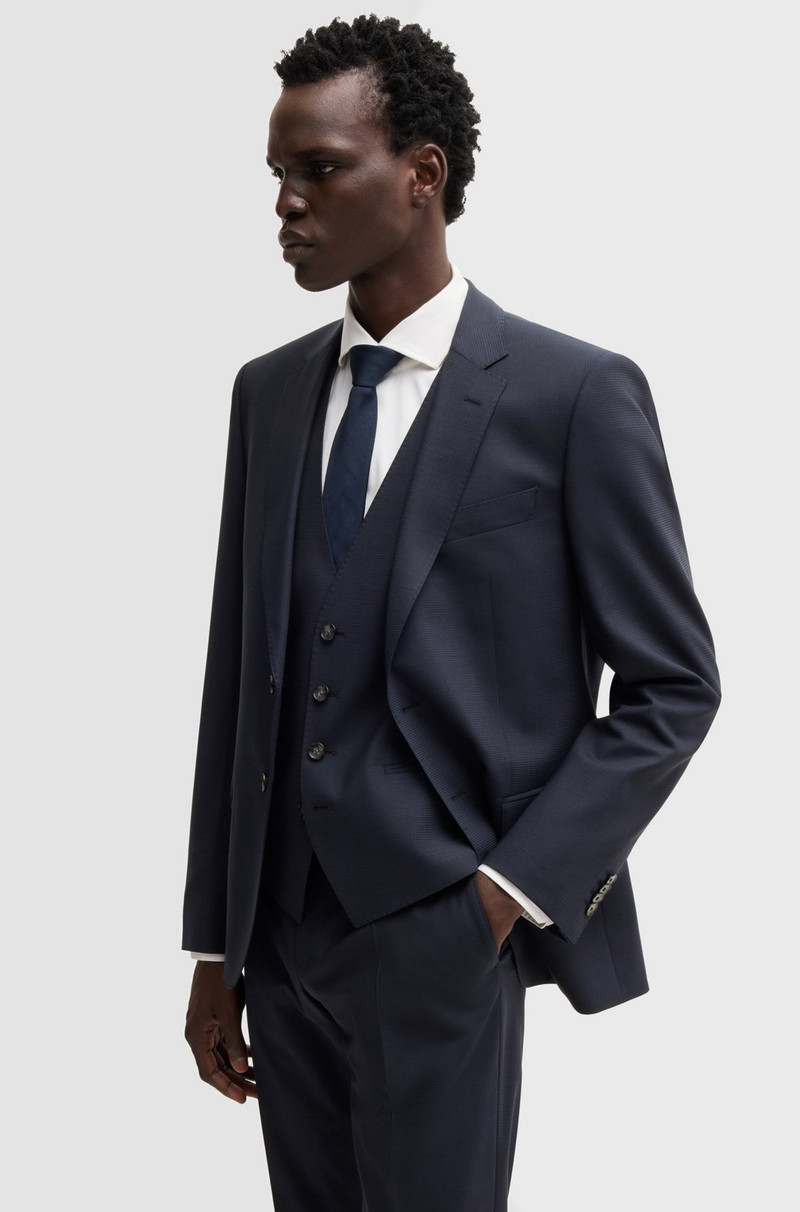 SLIM-FIT SUIT IN MICRO-PATTERNED WOOL 5