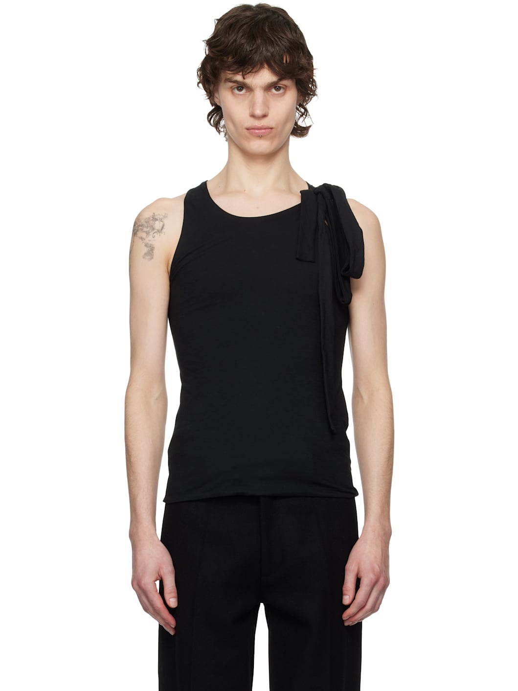 Black Tied Tank Top - 1