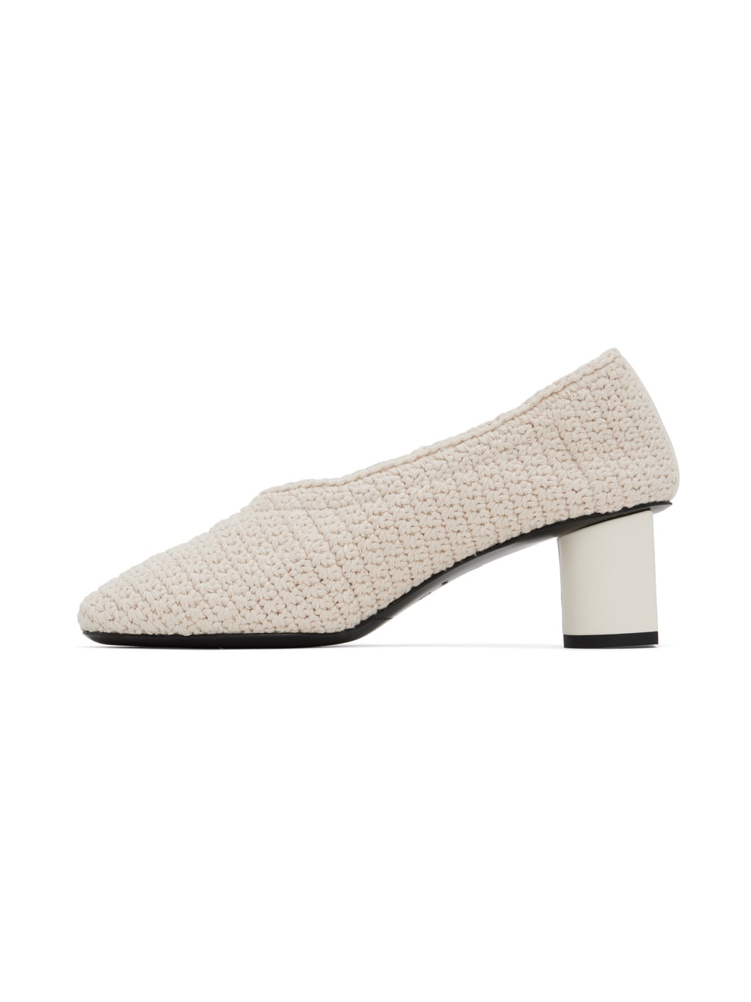 Off-White Crochet Heels - 3