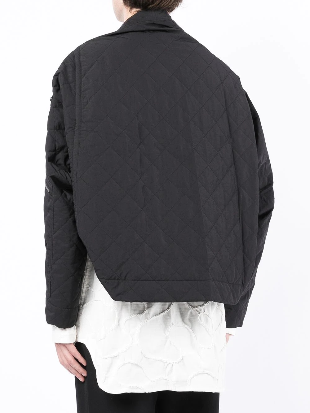 logo patch quilted cape - 4
