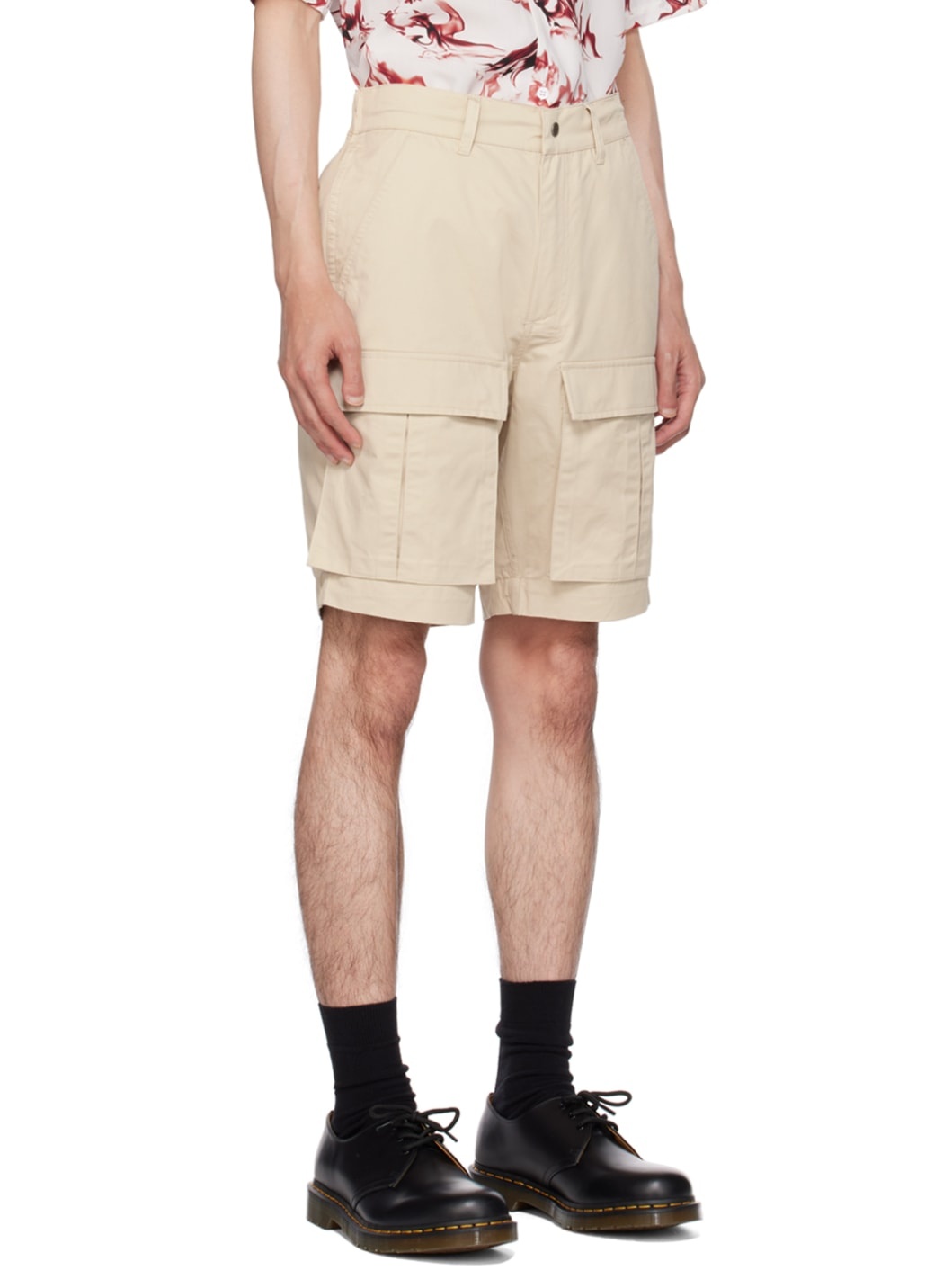 Beige Fugitive Shorts - 2