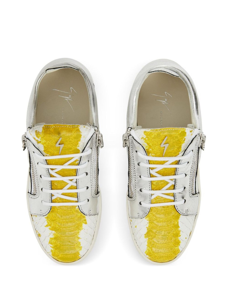 Nicki metallic zip-detail sneakers 4