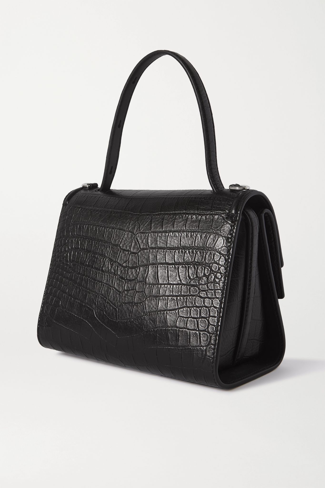 The Story small croc-effect leather shoulder bag - 3