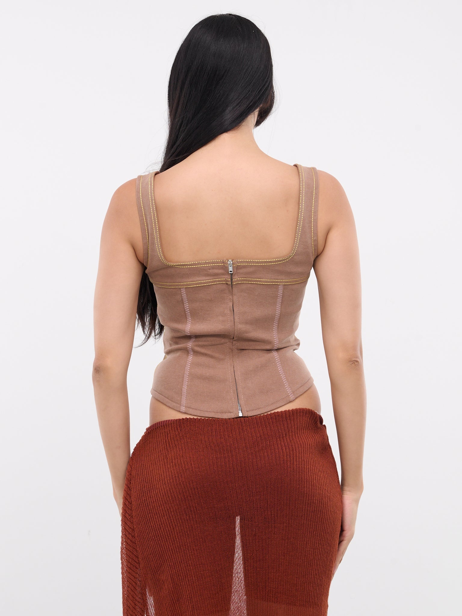 Denim Corset Tank Top - 3