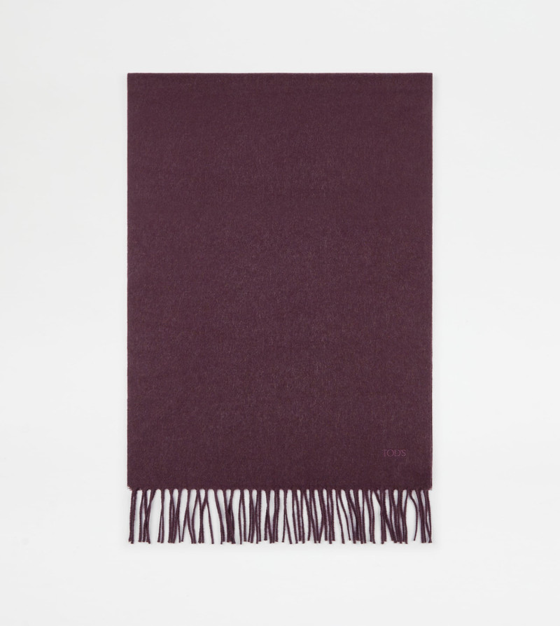 SCARF IN CASHMERE DRAP - LARGE SIZE - BROWN 1