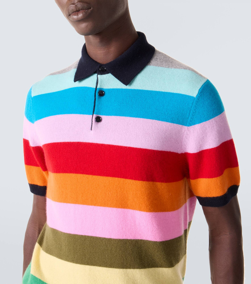 Striped cashmere polo sweater 6