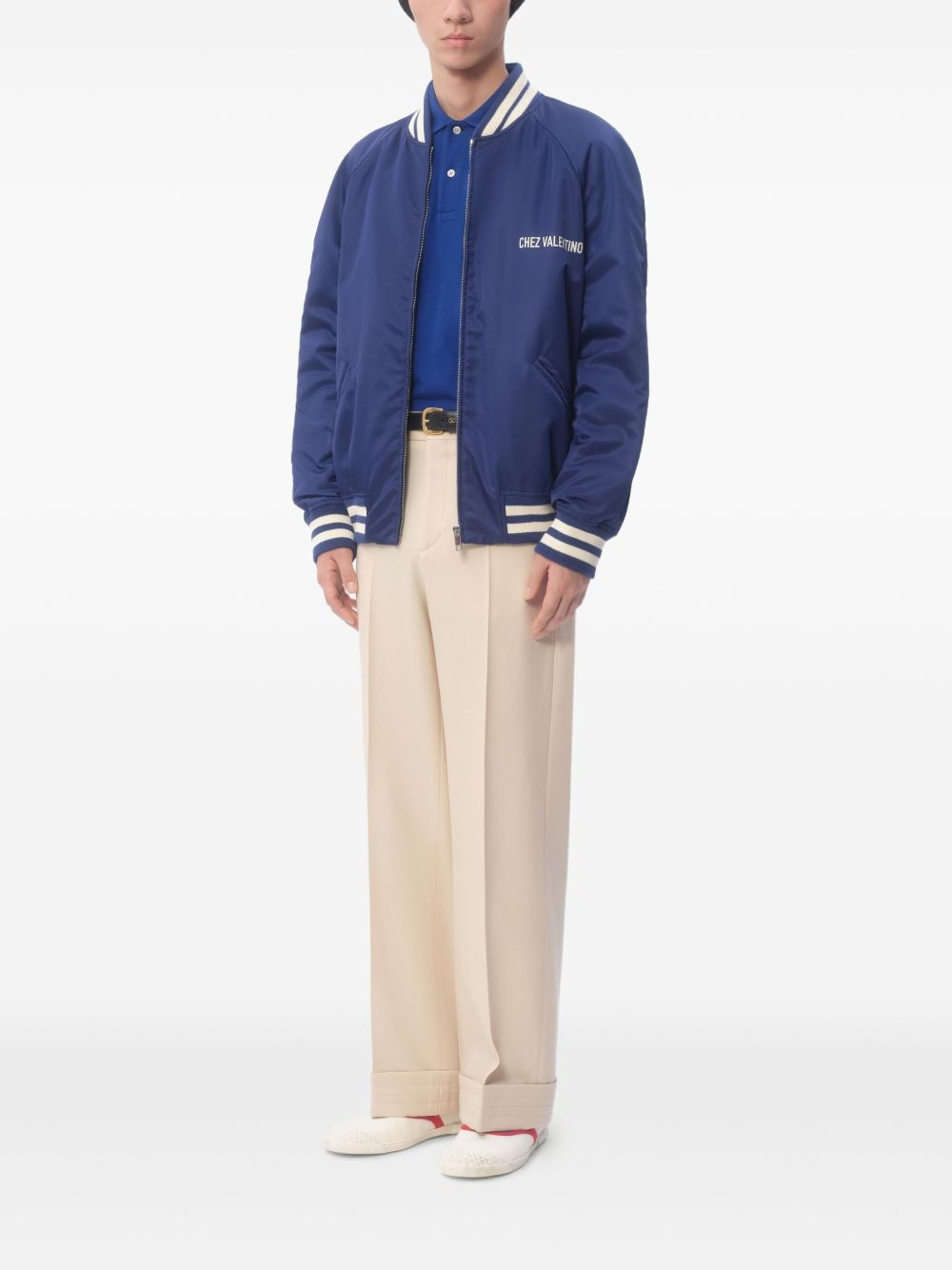 VLogo-embroidered polo shirt - 2