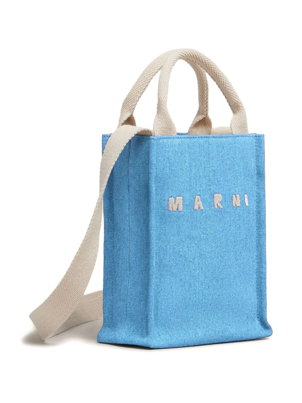 small denim tote bag - 3