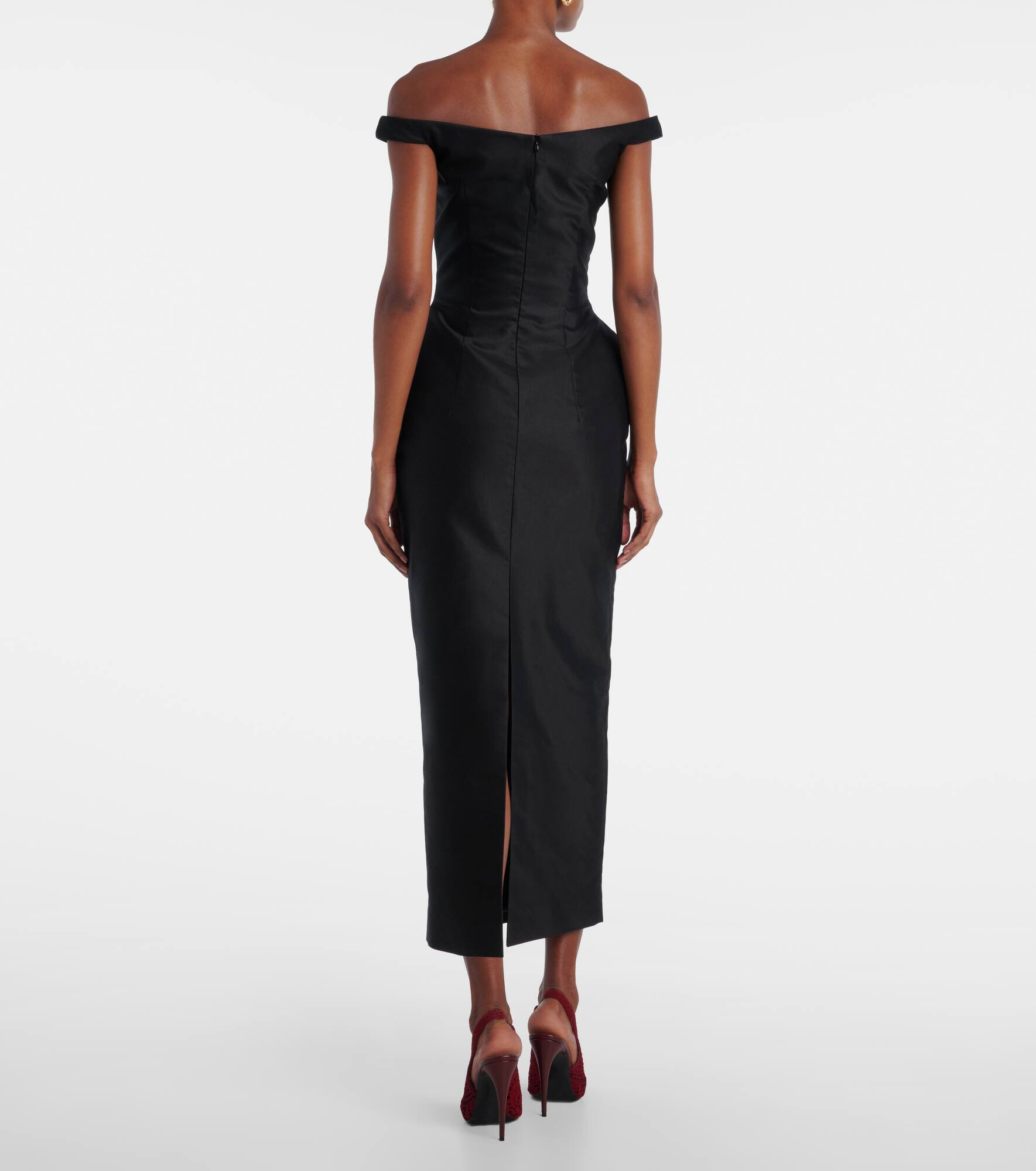 Off-shoulder cotton bustier dress - 3