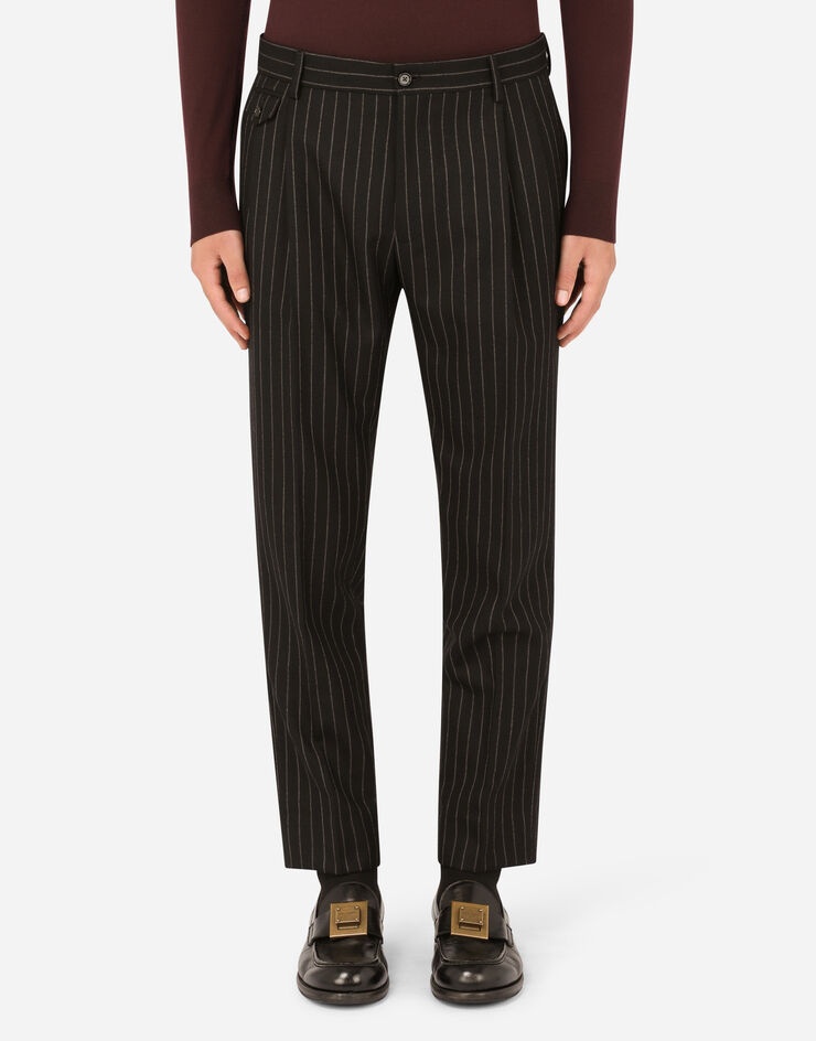 Pinstripe wool pants - 1