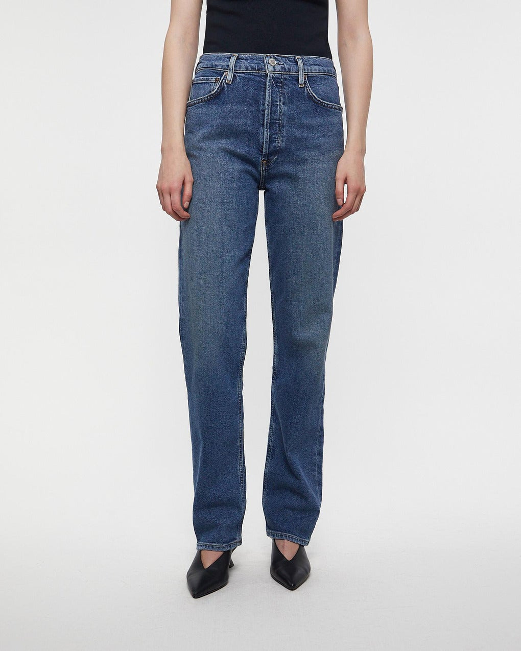 Jeans 90`s Pinch High Waist In Overcast Washed blue - 2