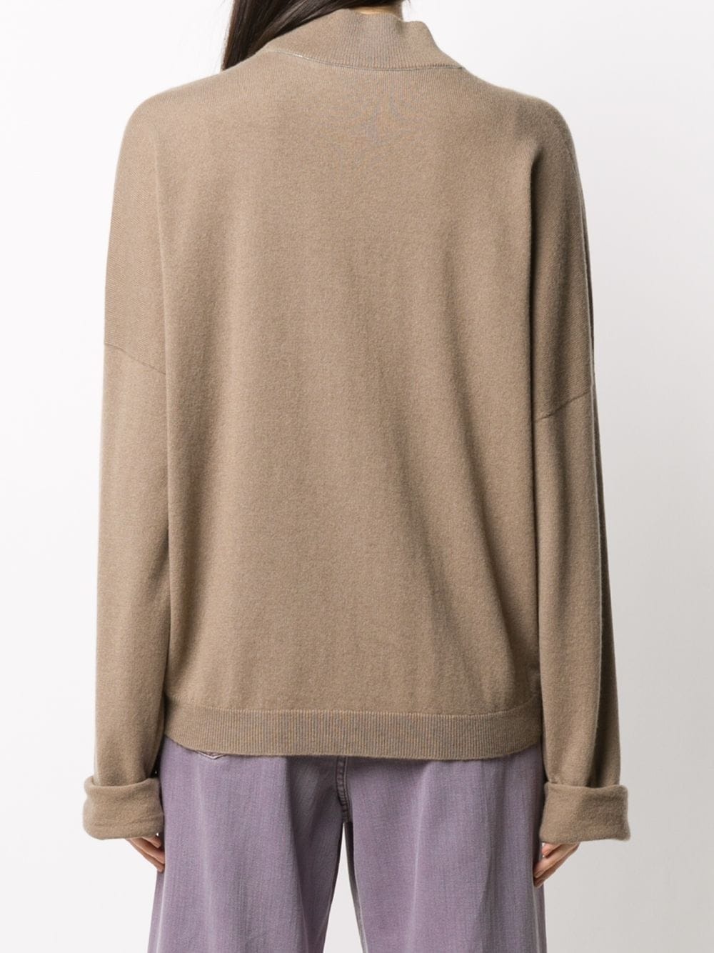 mock neck knitted jumper - 4