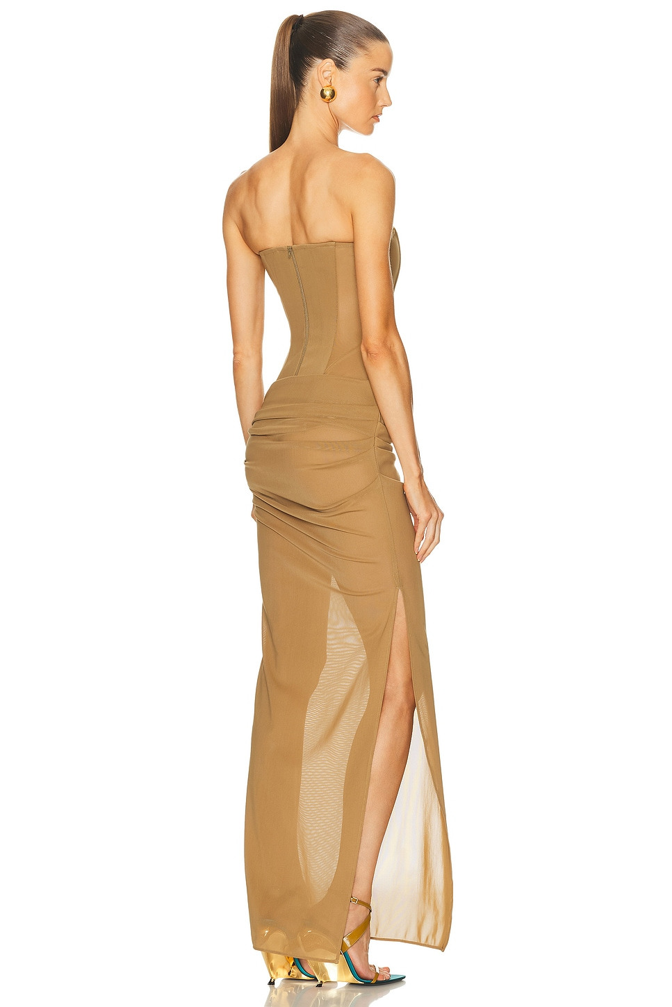 Strapless Longline Corset Column Dress - 4
