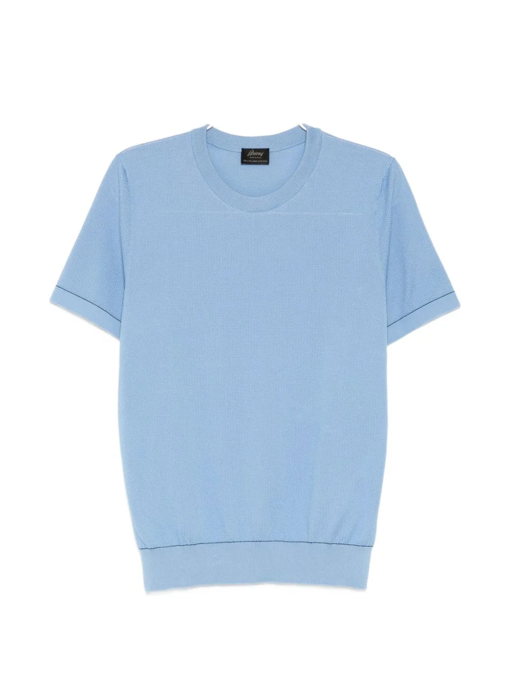 SEA ISLAND PIQUÉ COTTON T-SHIRT - 1
