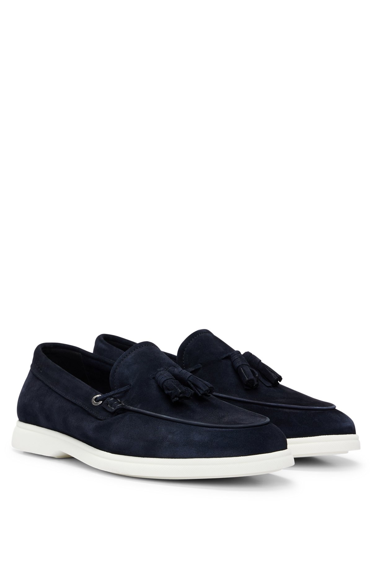 SUEDE SLIP-ON LOAFERS WITH TASSEL TRIM - 2