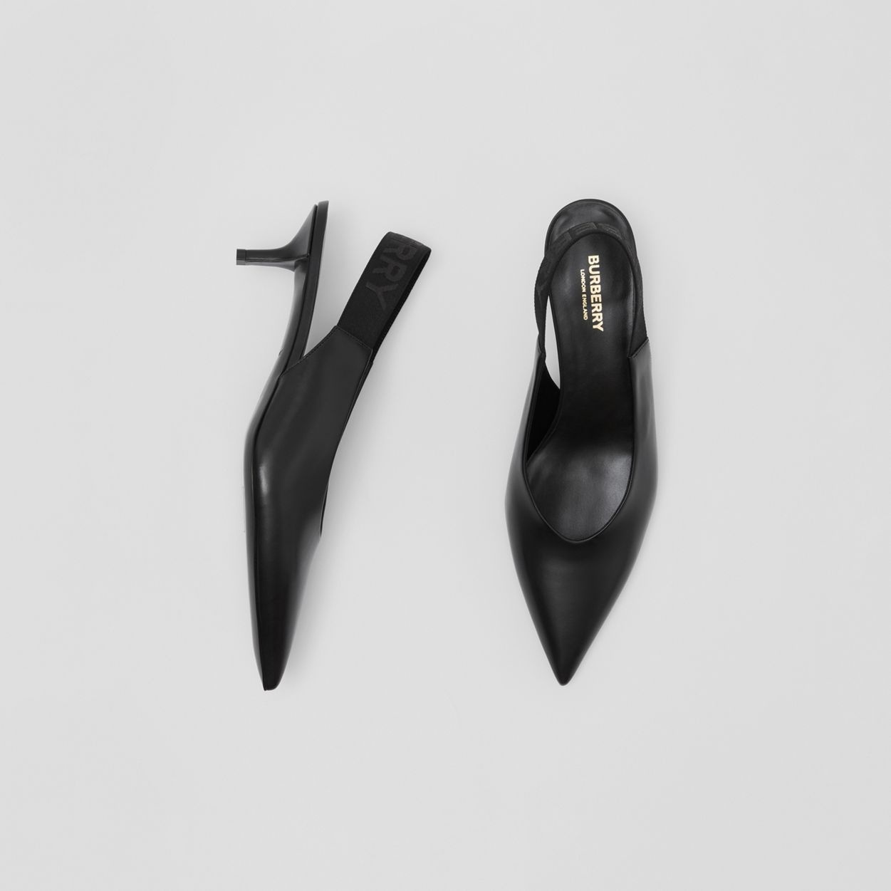 Leather Slingback Pumps - 6