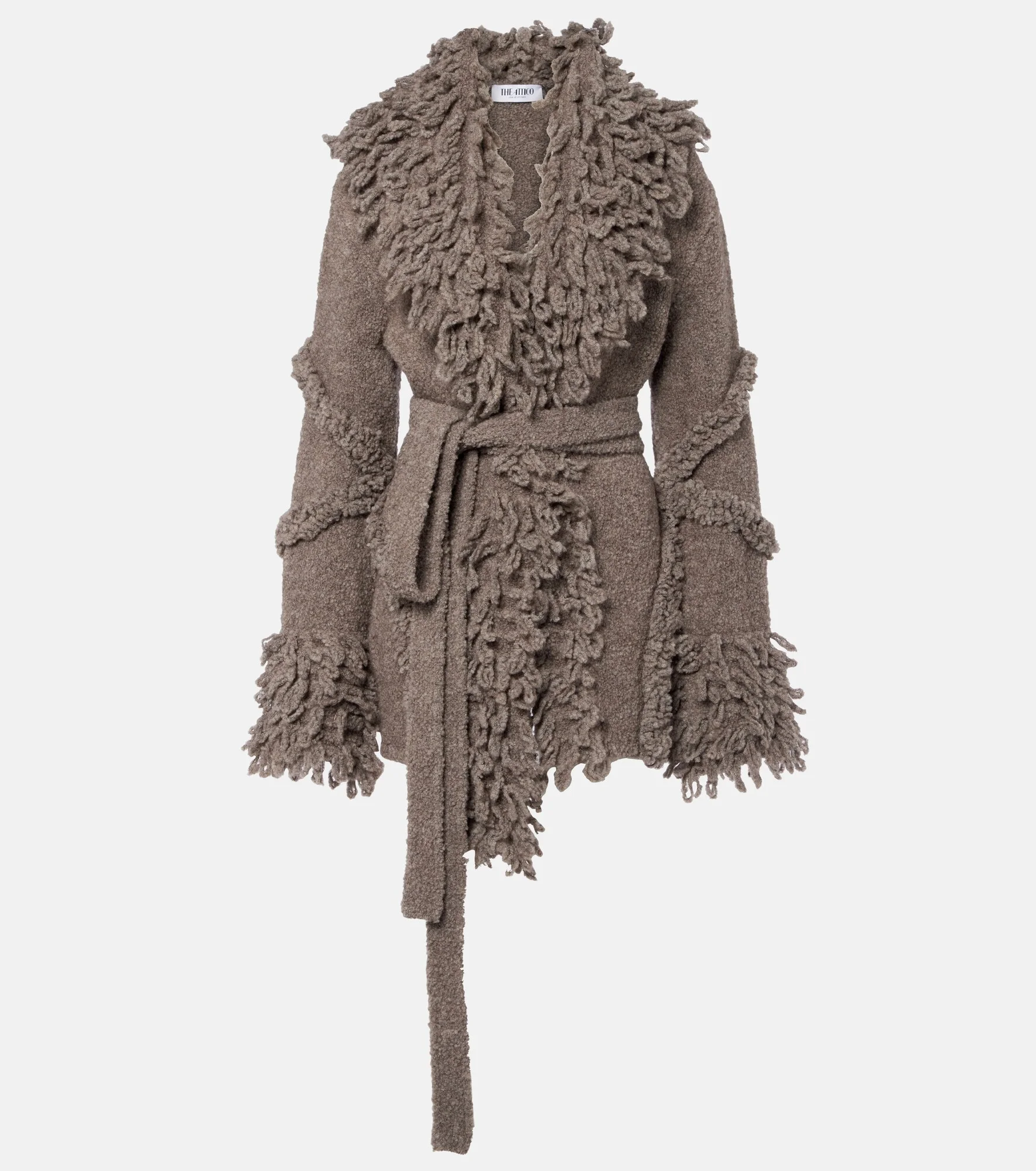 Fringed wool and cashmere-blend cardigan - 1