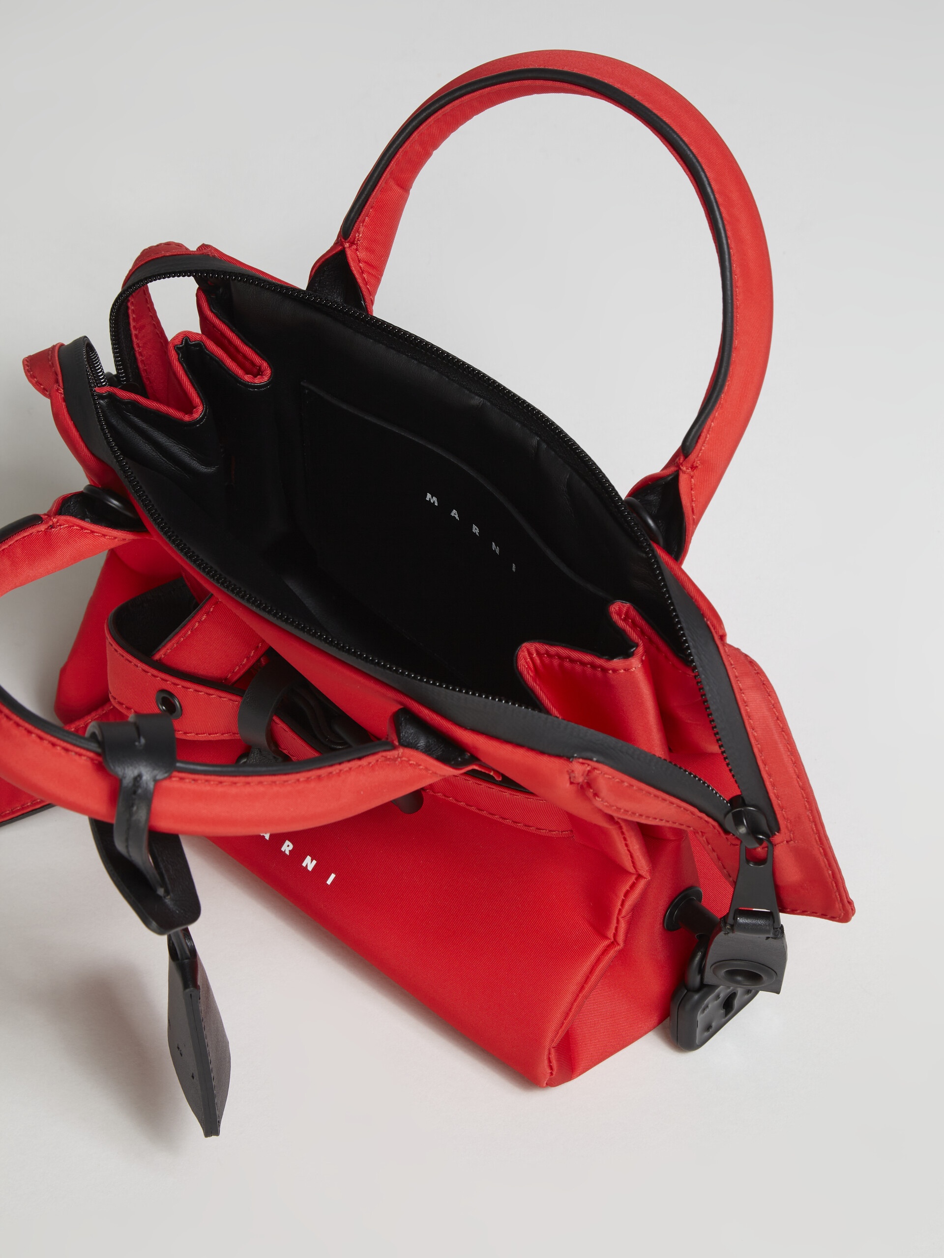 RED NYLON TREASURE BAG - 4