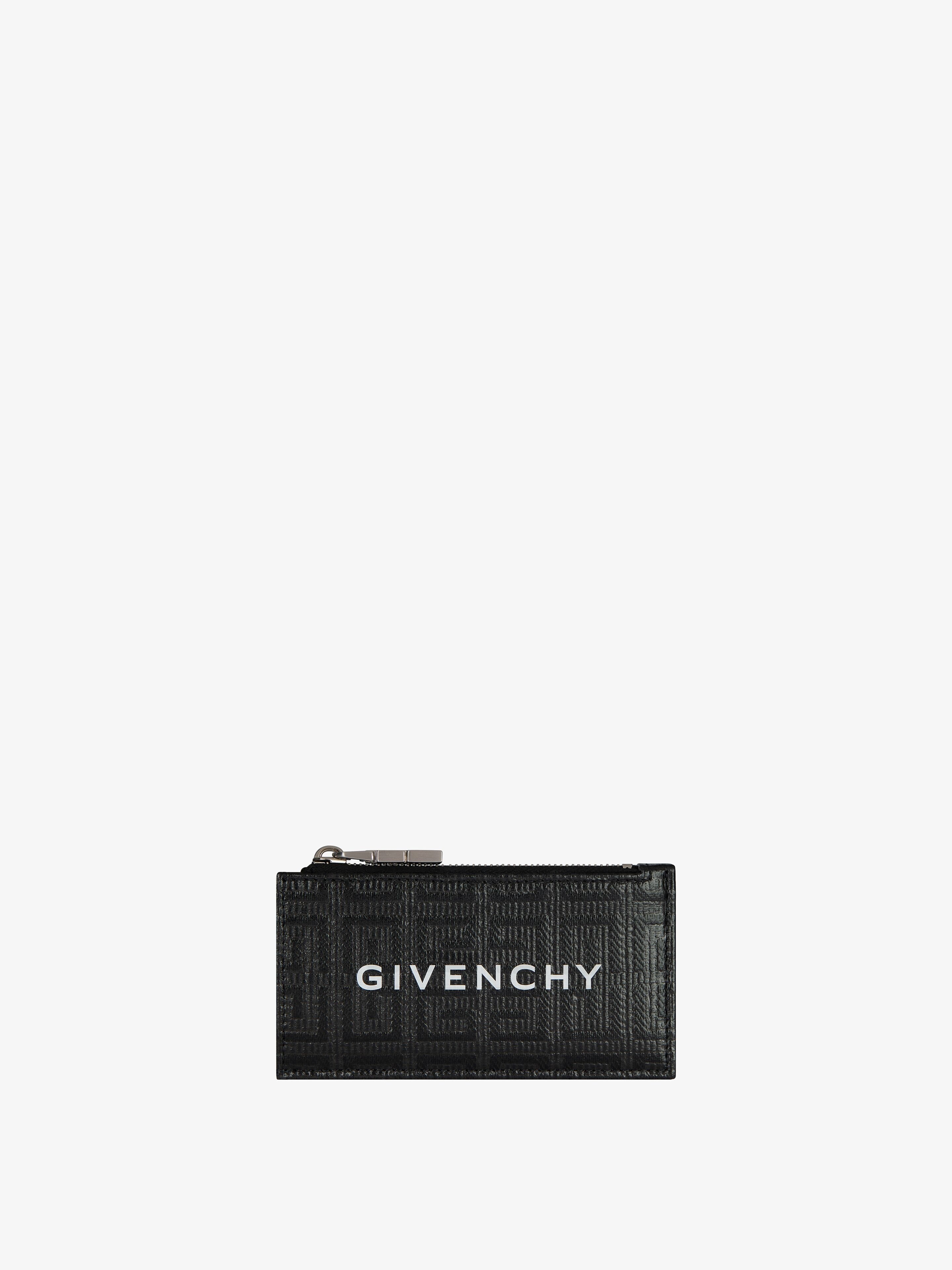 GIVENCHY G Cut 4G Coated Canvas And Leather Zip Card Holder