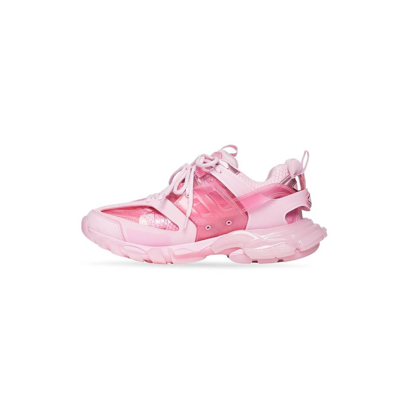 BALENCIAGA Women's Track Sneaker Clear Sole in Pink outlook