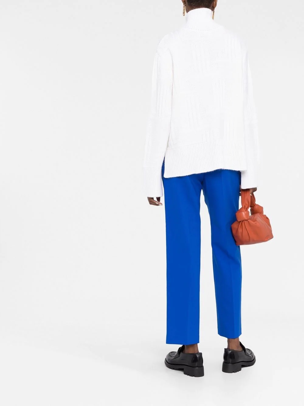 funnel-neck knitted jumper - 4