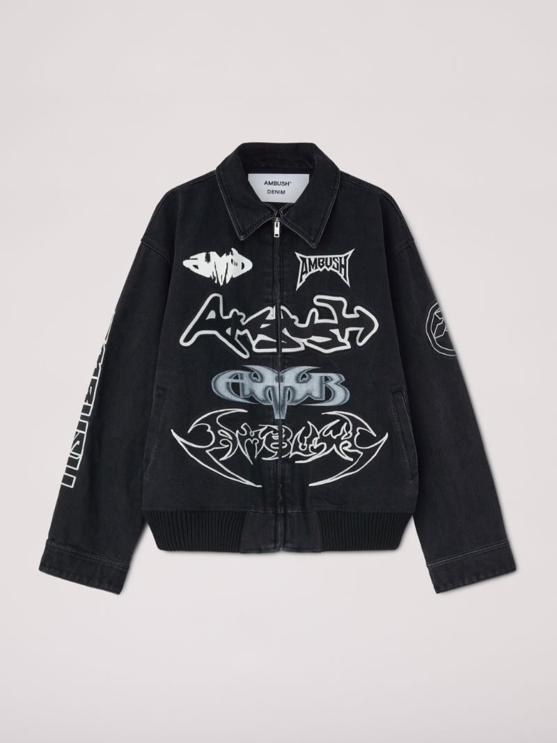 DENIM PATCH BOMBER - 1