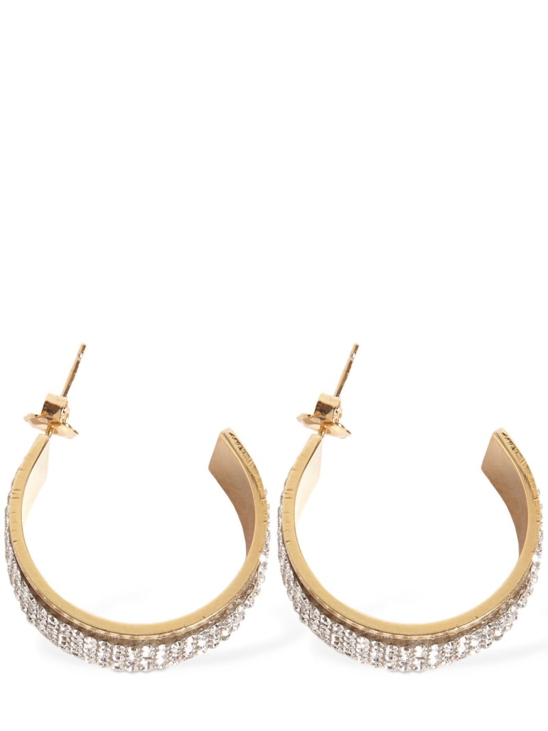 Astoria crystal hoop earrings - 2