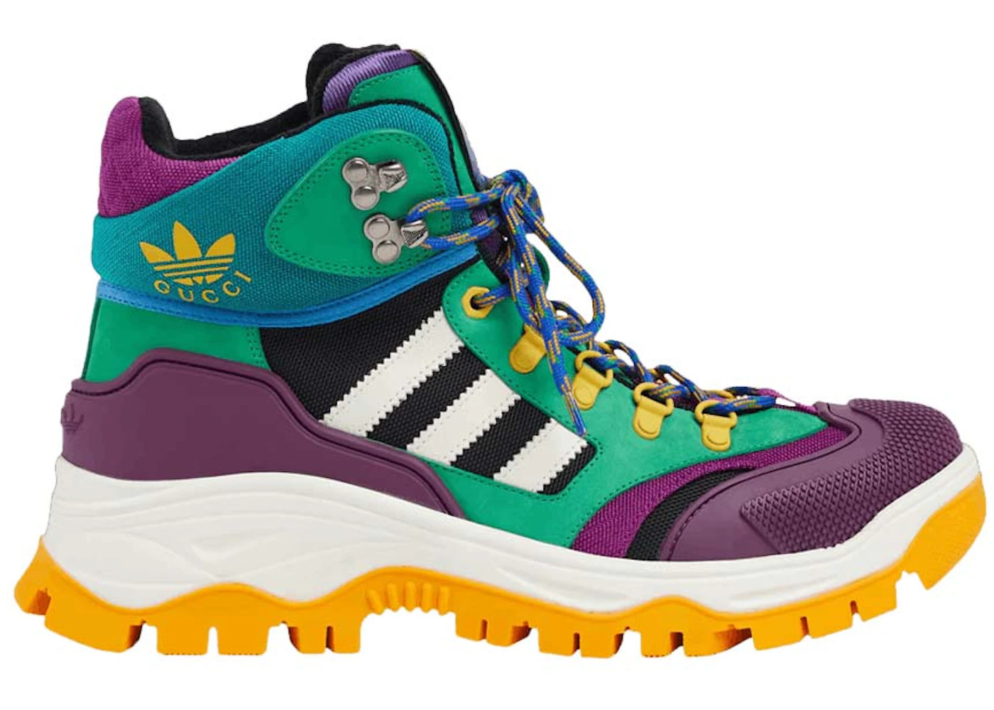 Gucci x Adidas Laced Up Boots Purple Green - 1
