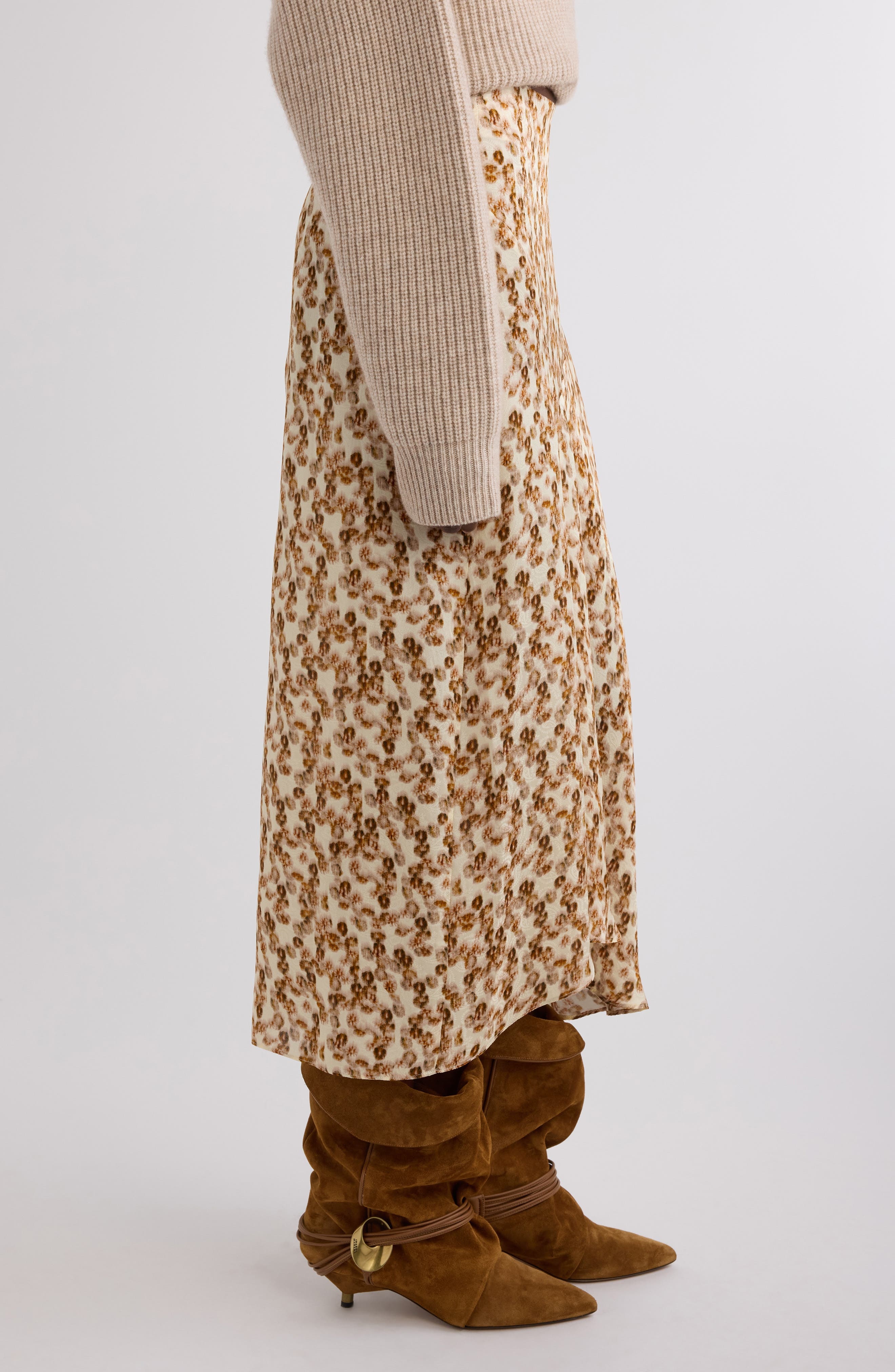 Isabel Marant Lisanne Jacquard Midi Skirt in Ochre at Nordstrom - 4