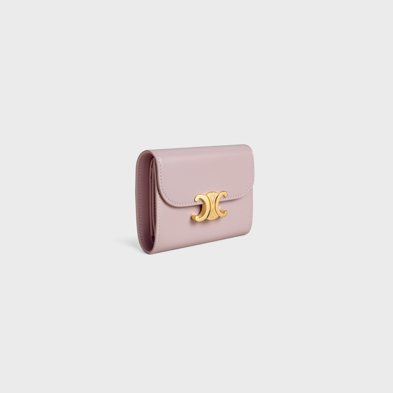 CELINE Small Flap Wallet TRIOMPHE IN Shiny calfskin outlook