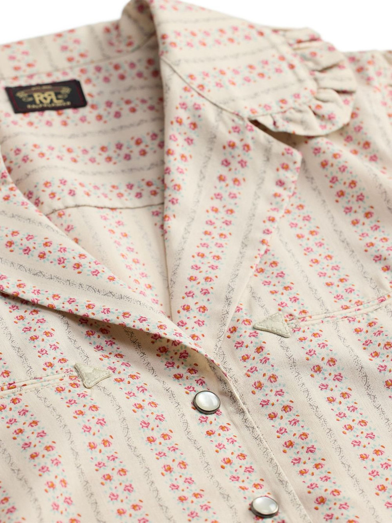 floral-print ruffled-trim shirt 4