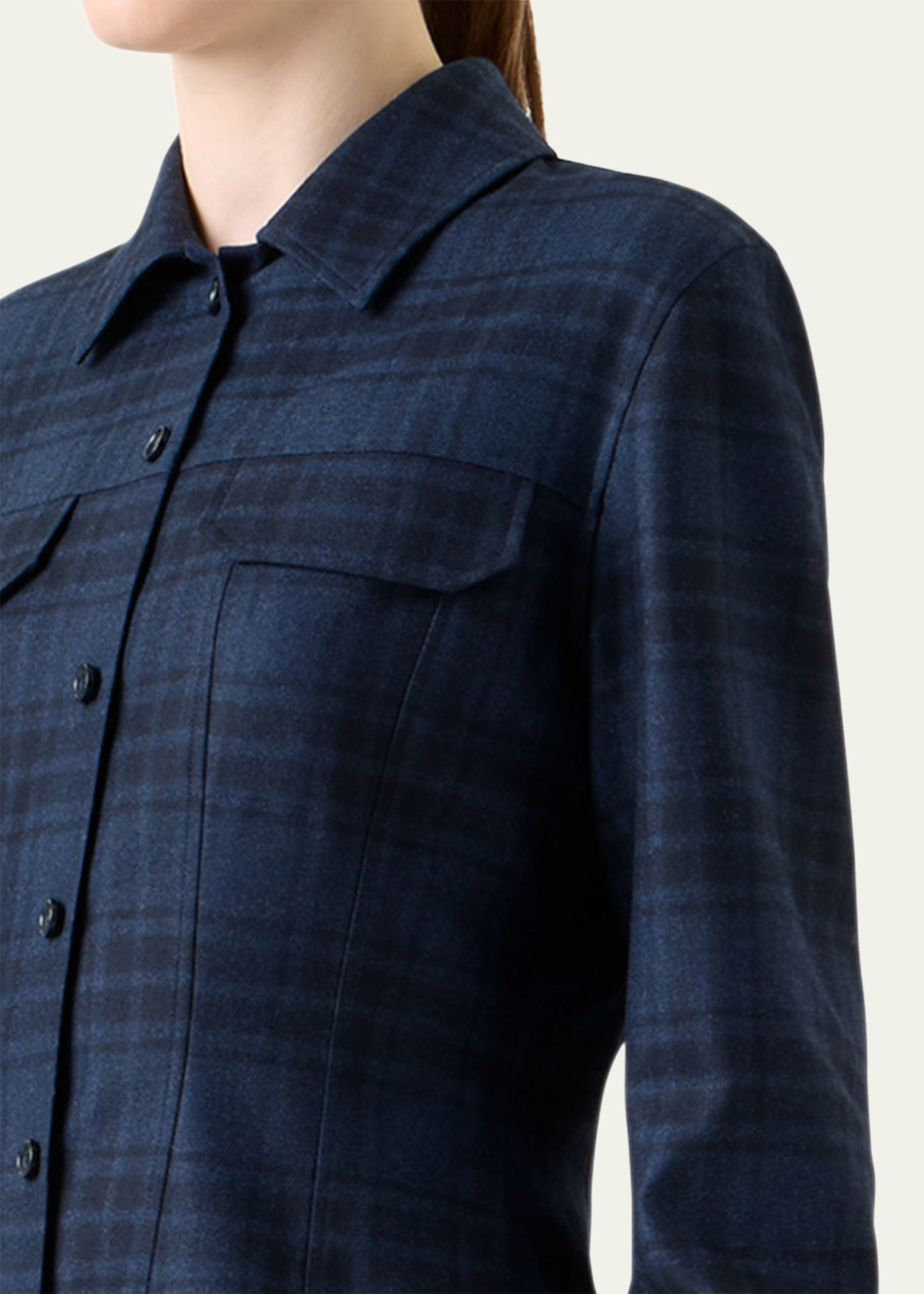 Long-Sleeve Check Flannel Shirt - 5