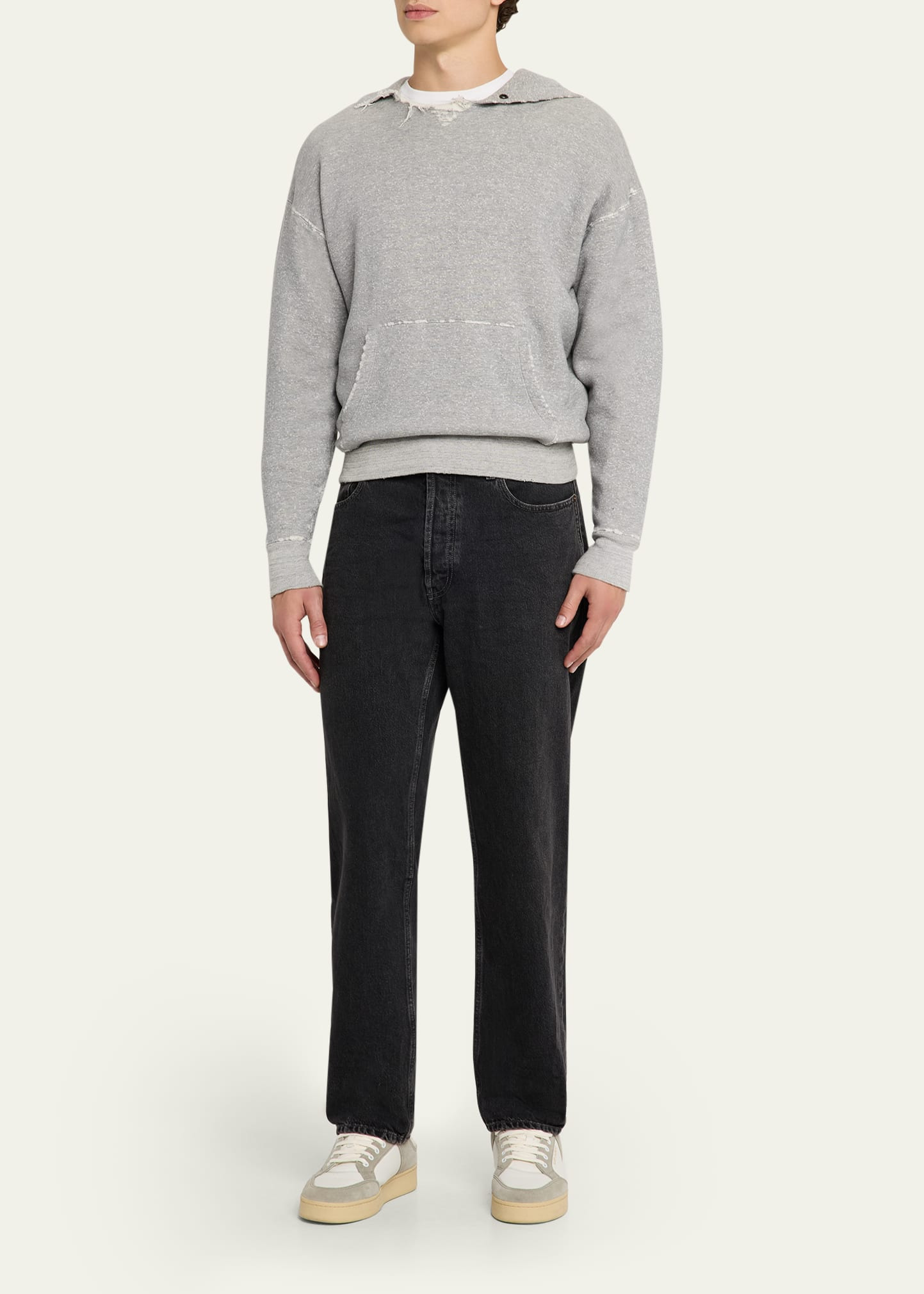 Men's Black Denim Straight-Fit Jeans - 2