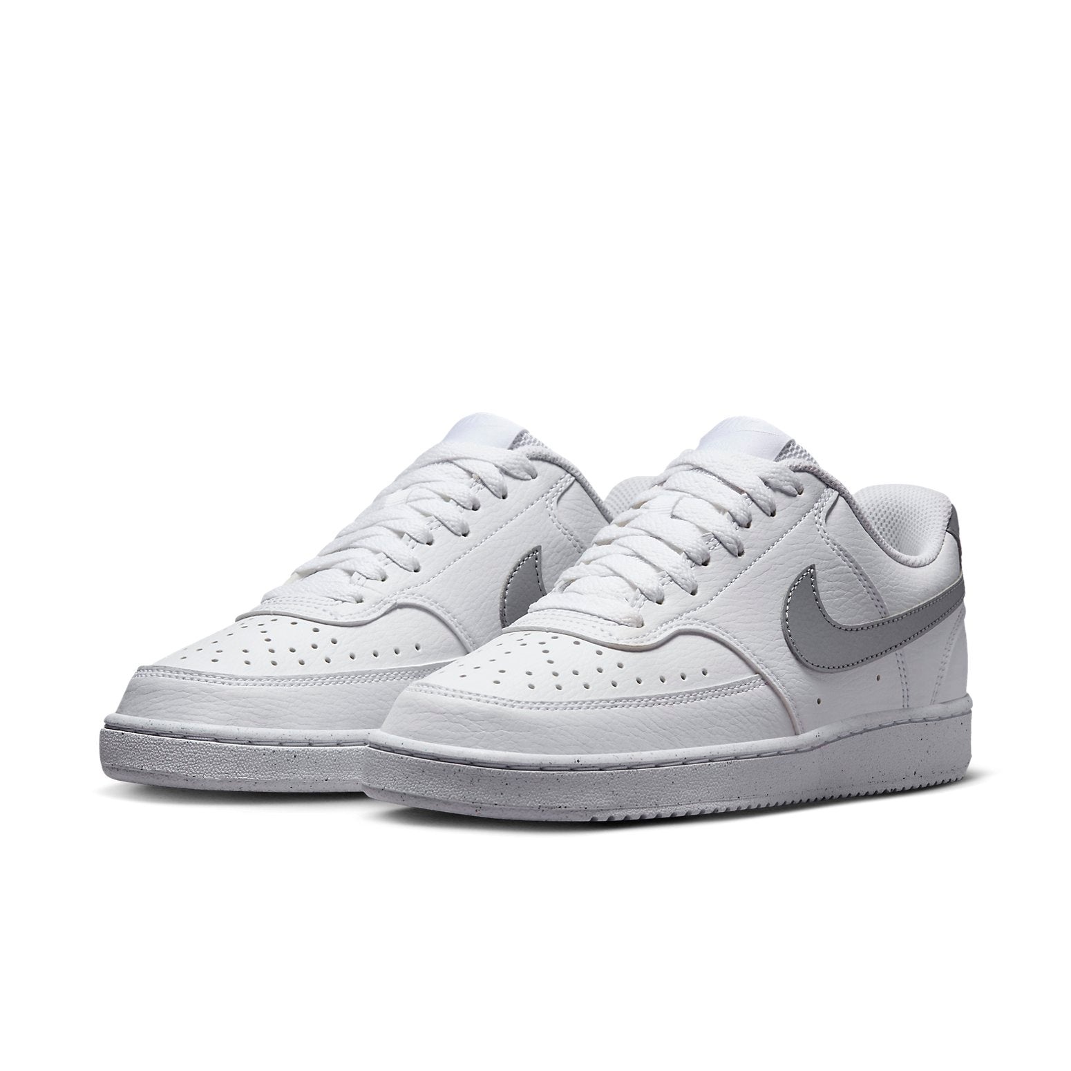 (WMNS) Nike Court Vision 1 Low Next Nature 'White Metallic Silver' DH3158-108 - 3