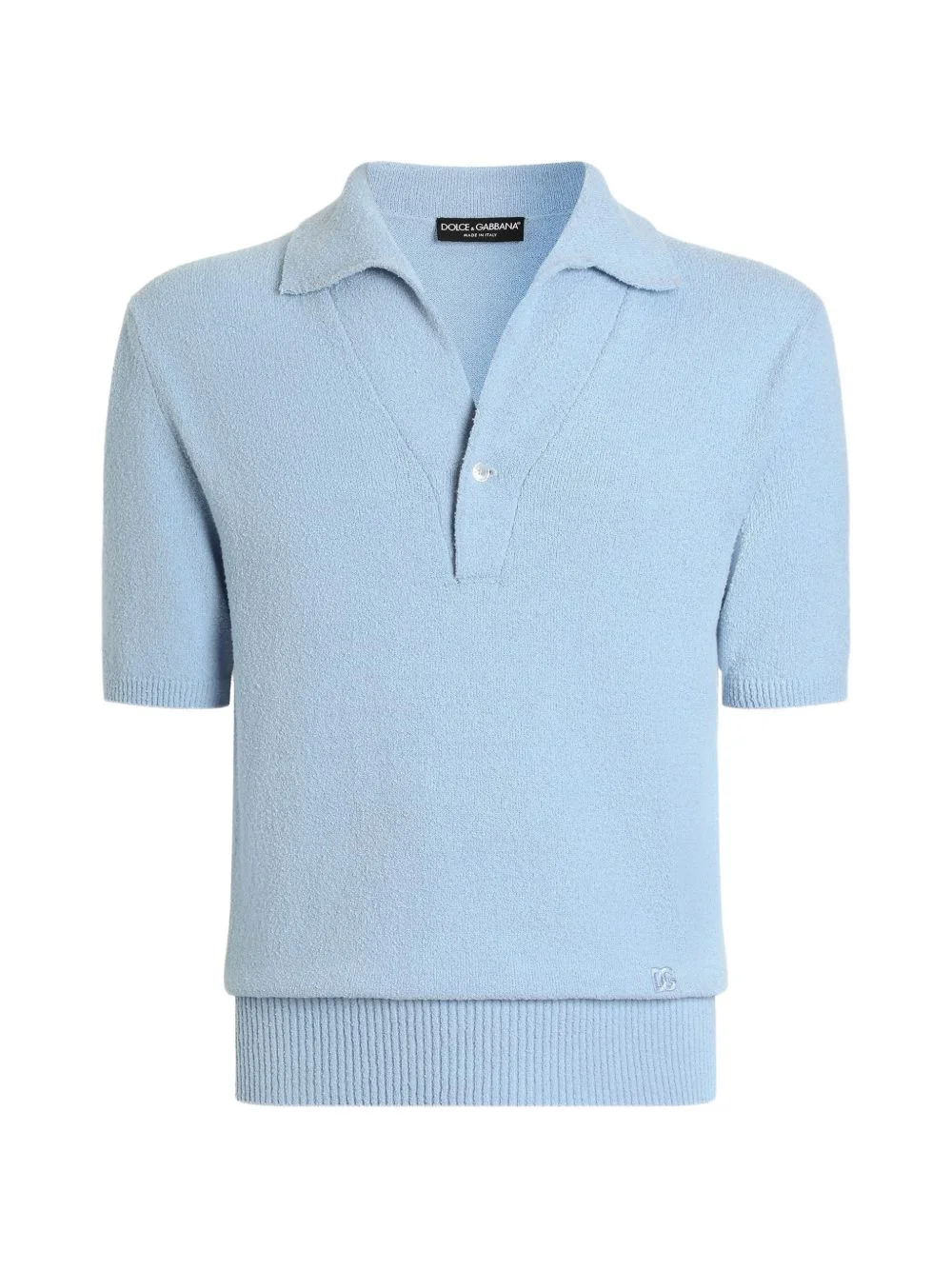 collared knitted polo shirt - 1