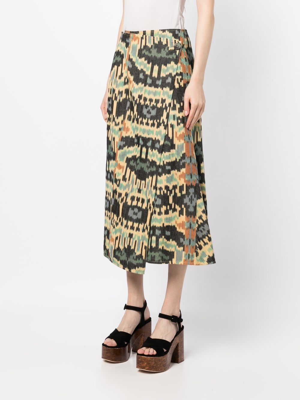 Navi printed cotton skirt - 3