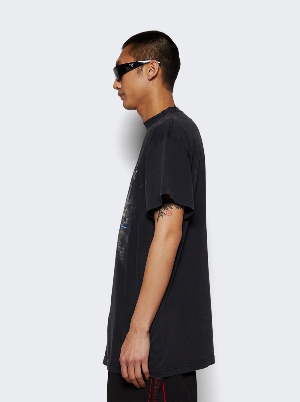 Oversized Tee Faded Washed Black - 3