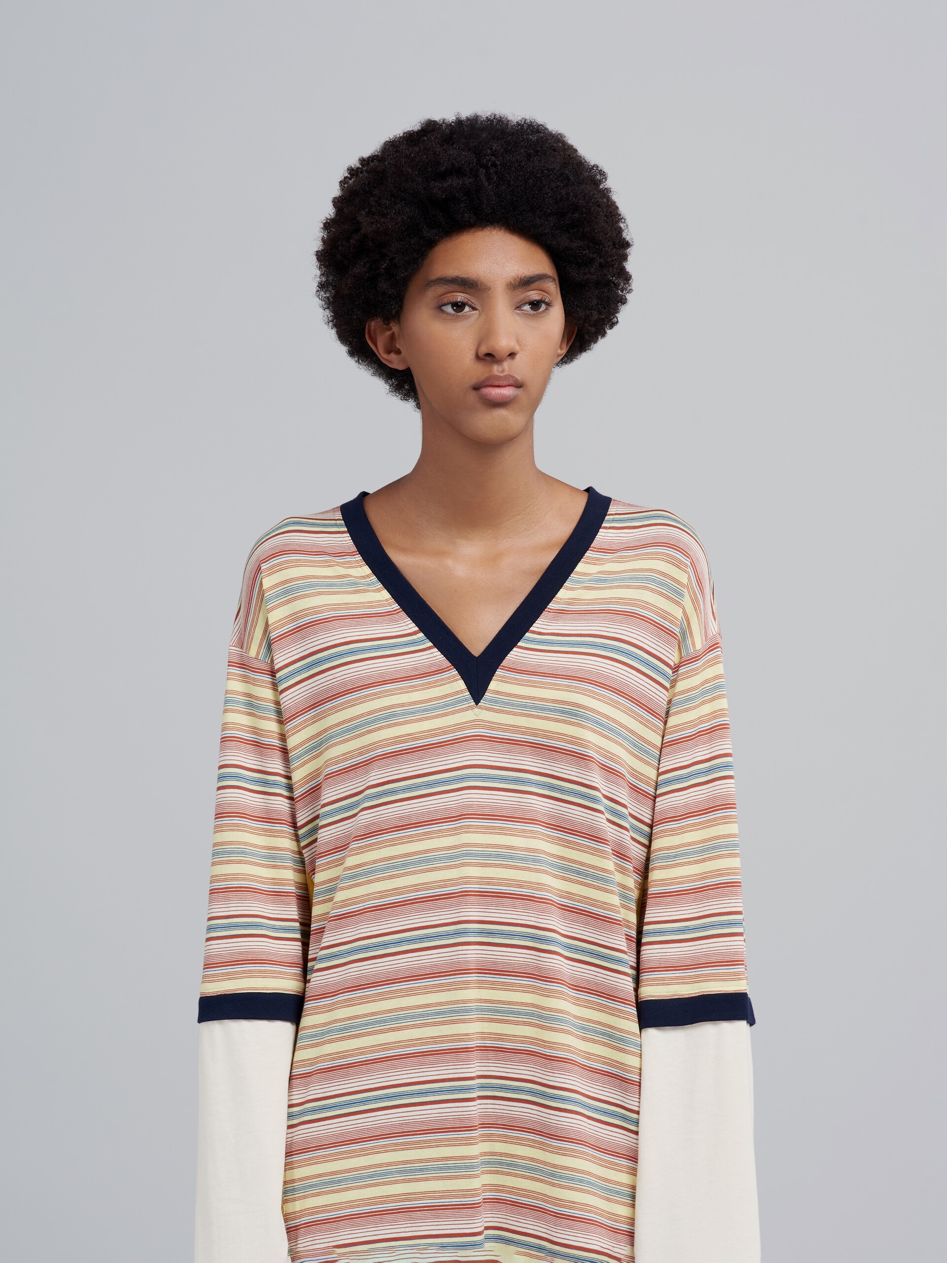 DRESS IN MIXED MATERIAL - 4