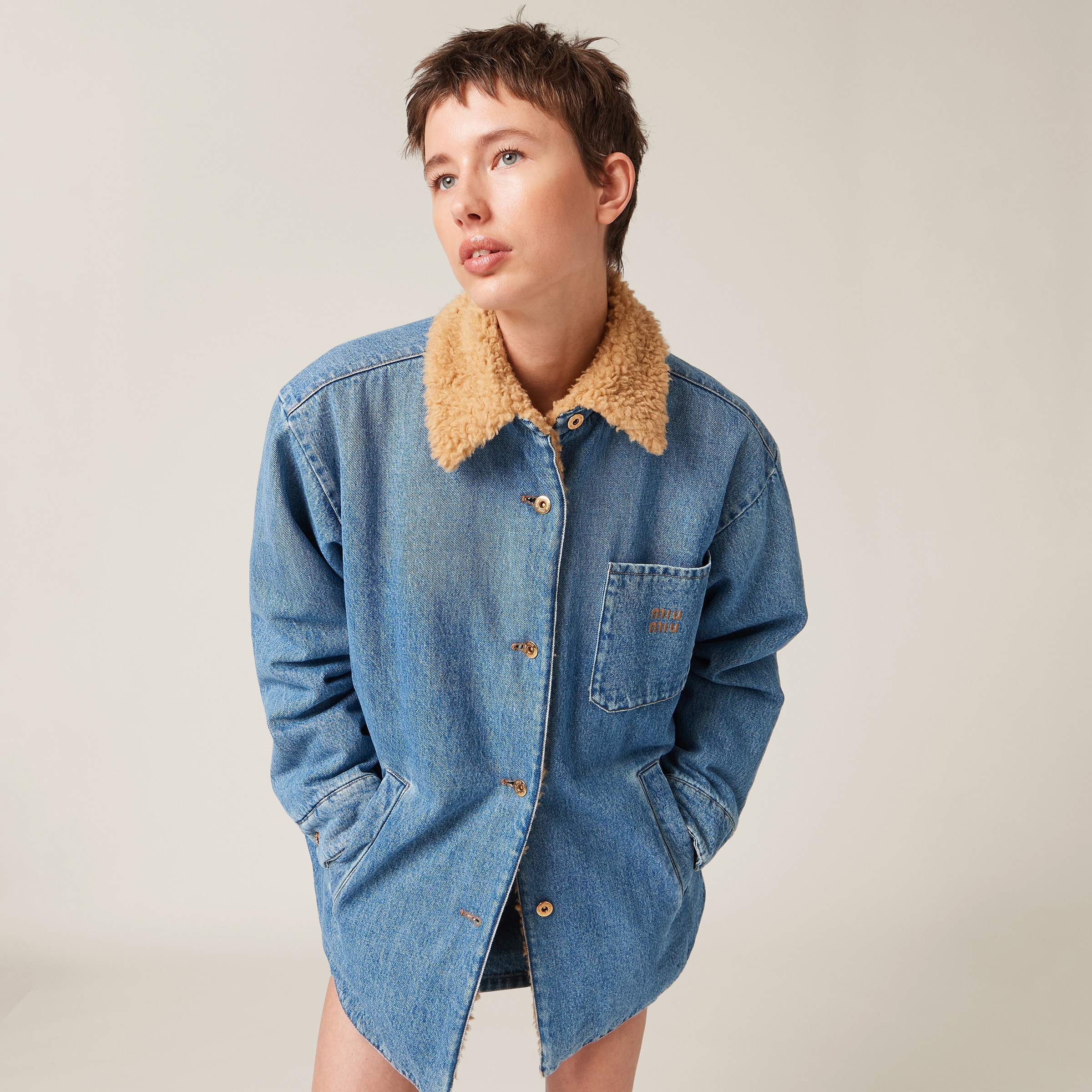 Embroidered denim blouson jacket - 2