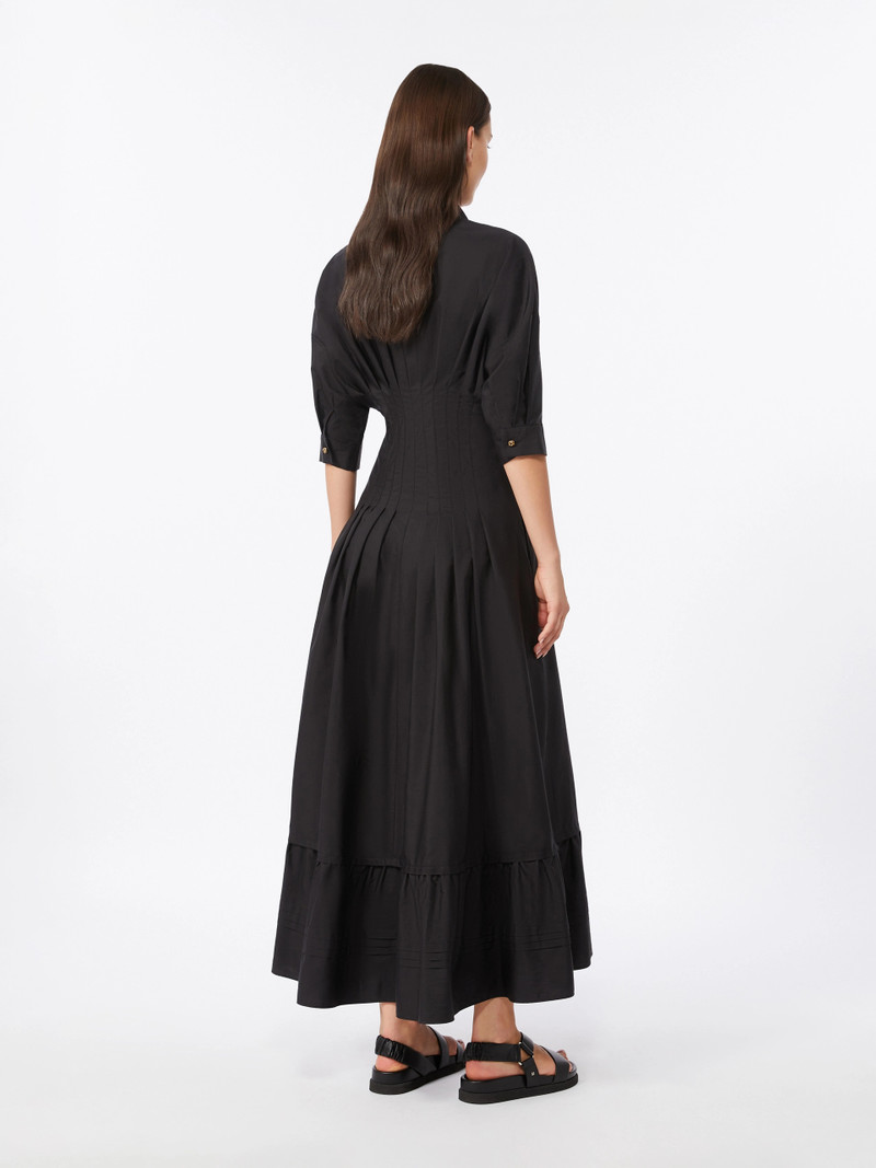 CERA Cotton poplin dress - BLACK 4